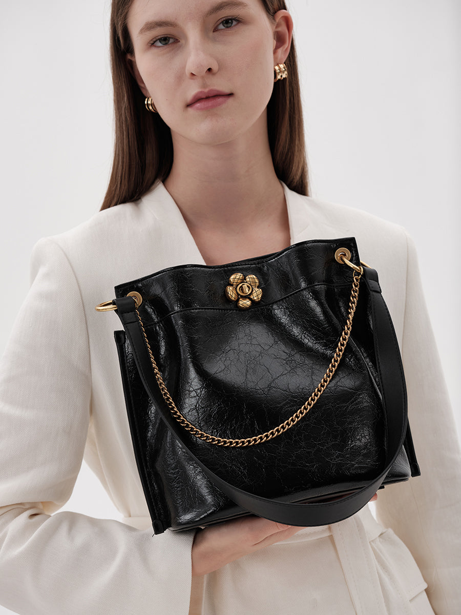 Beautiful Woman at Sunset-Large Capacity Bucket Bag