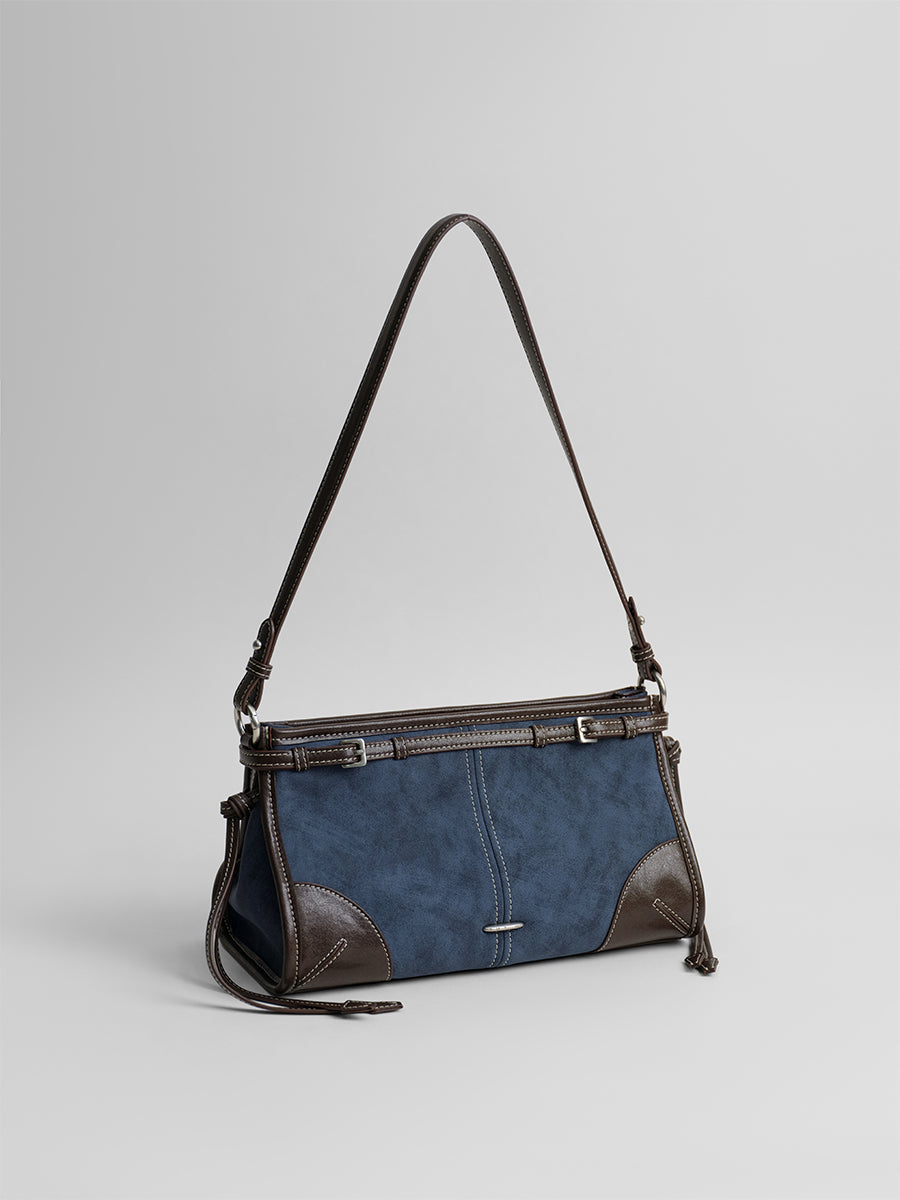 Leather Baguette Single-Shoulder Bag