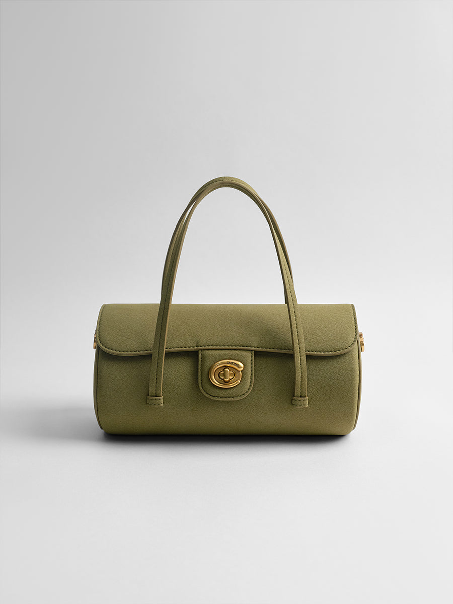 Light luxury cylindrical bag under the arm