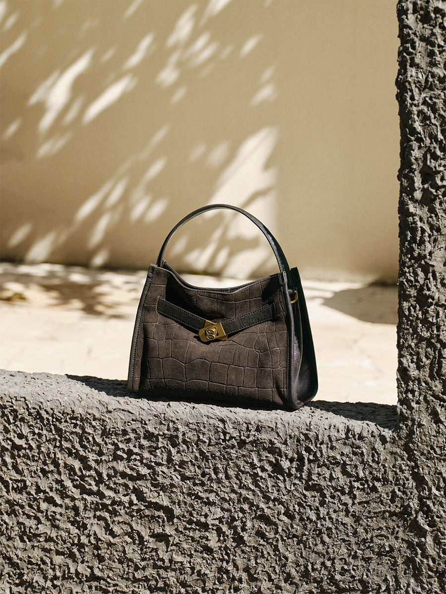New crocodile-embossed tote bag
