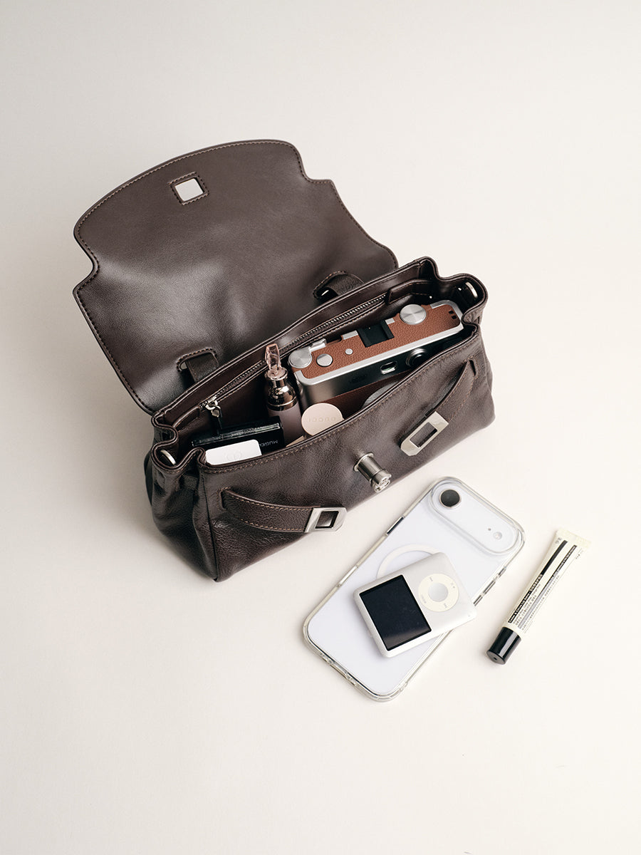FIRST-LAYER COWHIDE HANDBAG