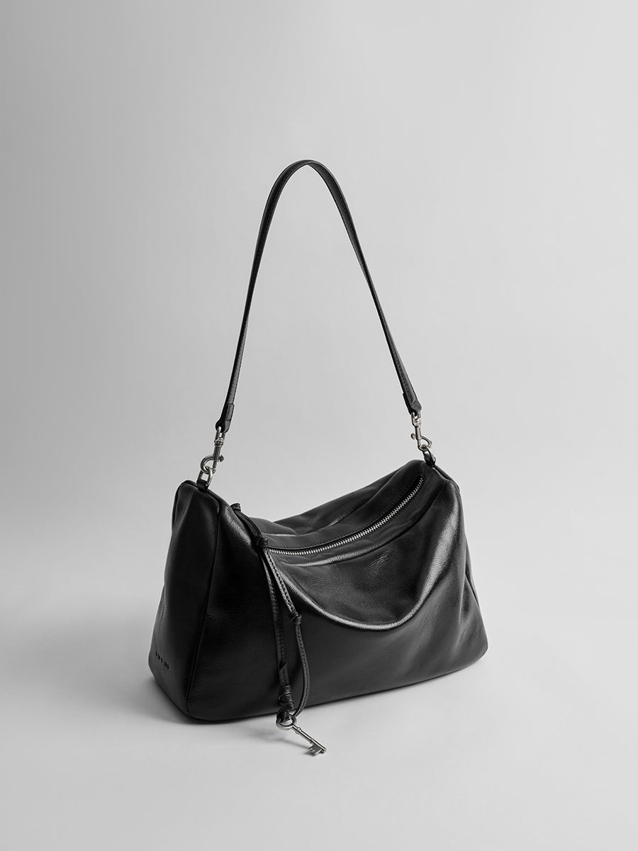 First-layer cowhide hobo bag