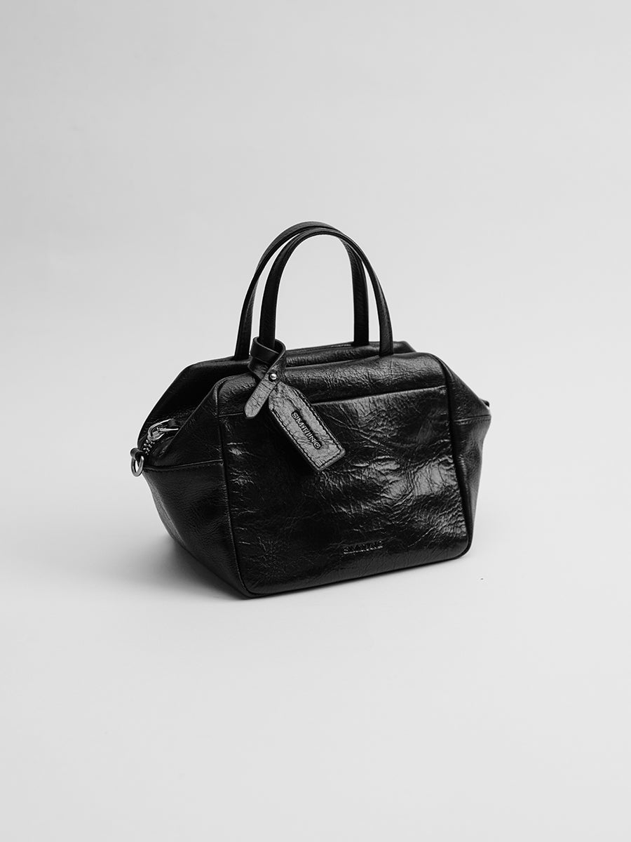 Head-layer cowhide box bag