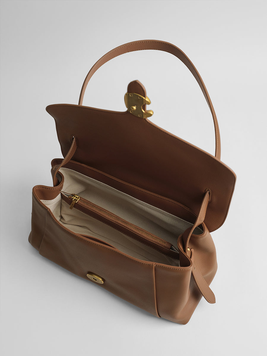 First-layer cowhide underarm bag