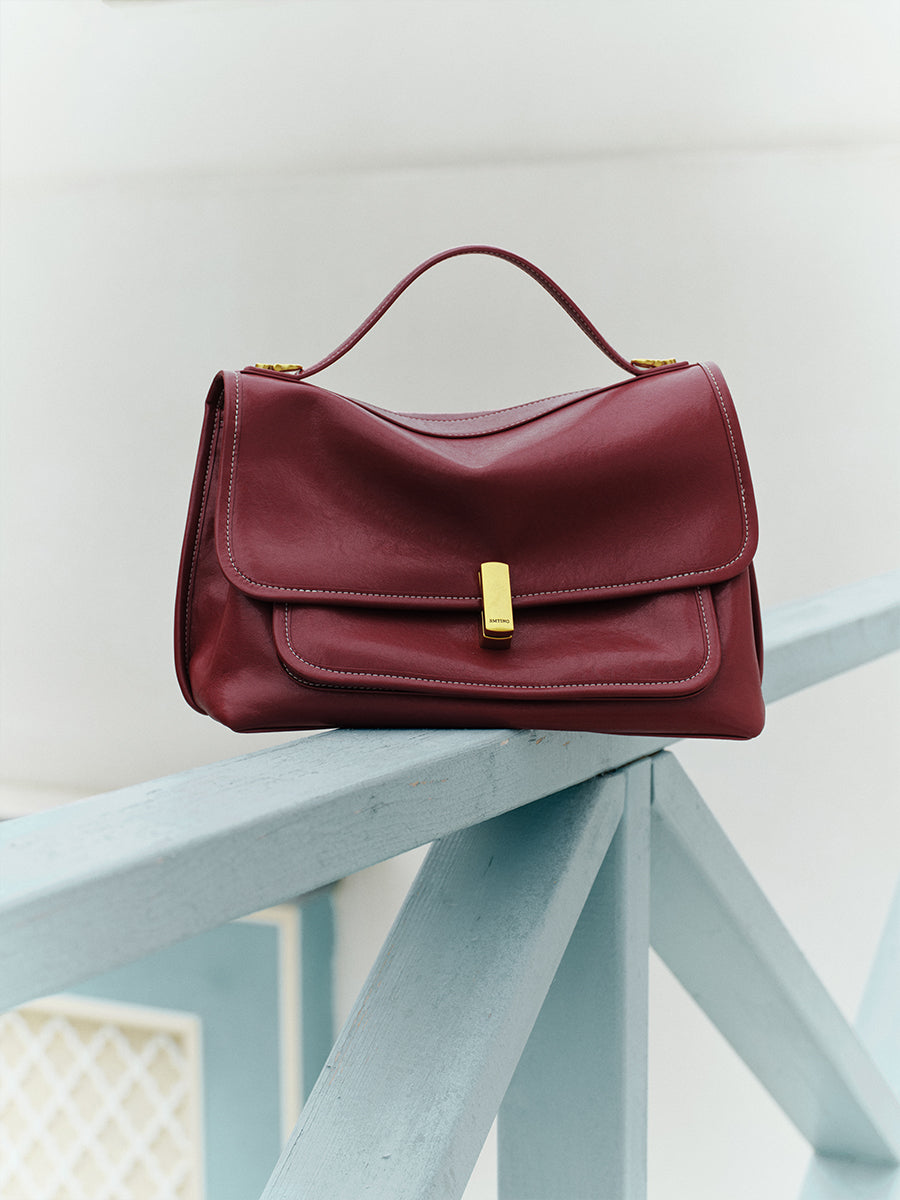 vegetable tanned cowhide messenger bag