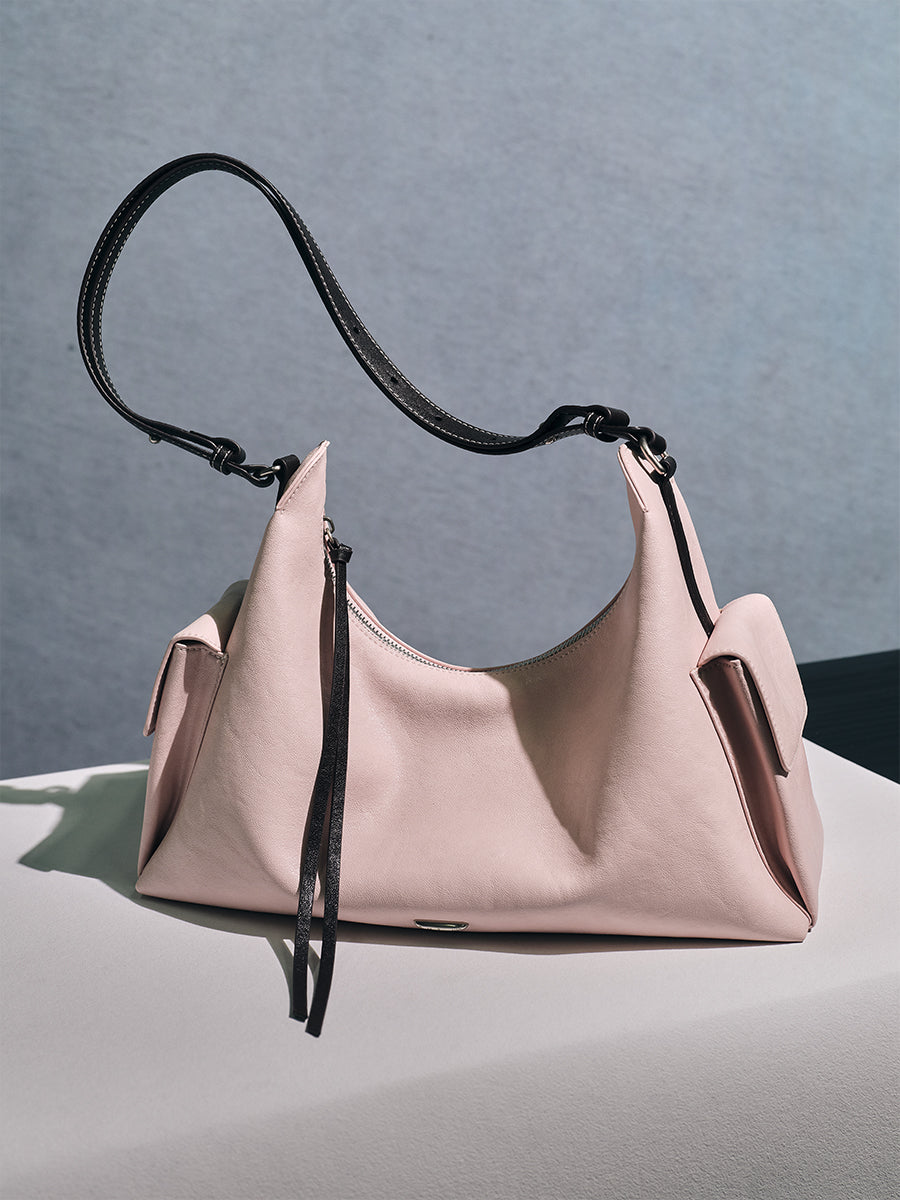 Relaxed single-shoulder hobo bag