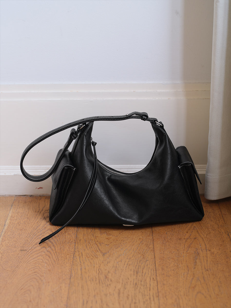 Relaxed single-shoulder hobo bag