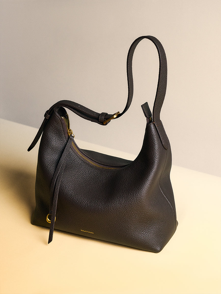 First-layer cowhide minimalist hobo bag