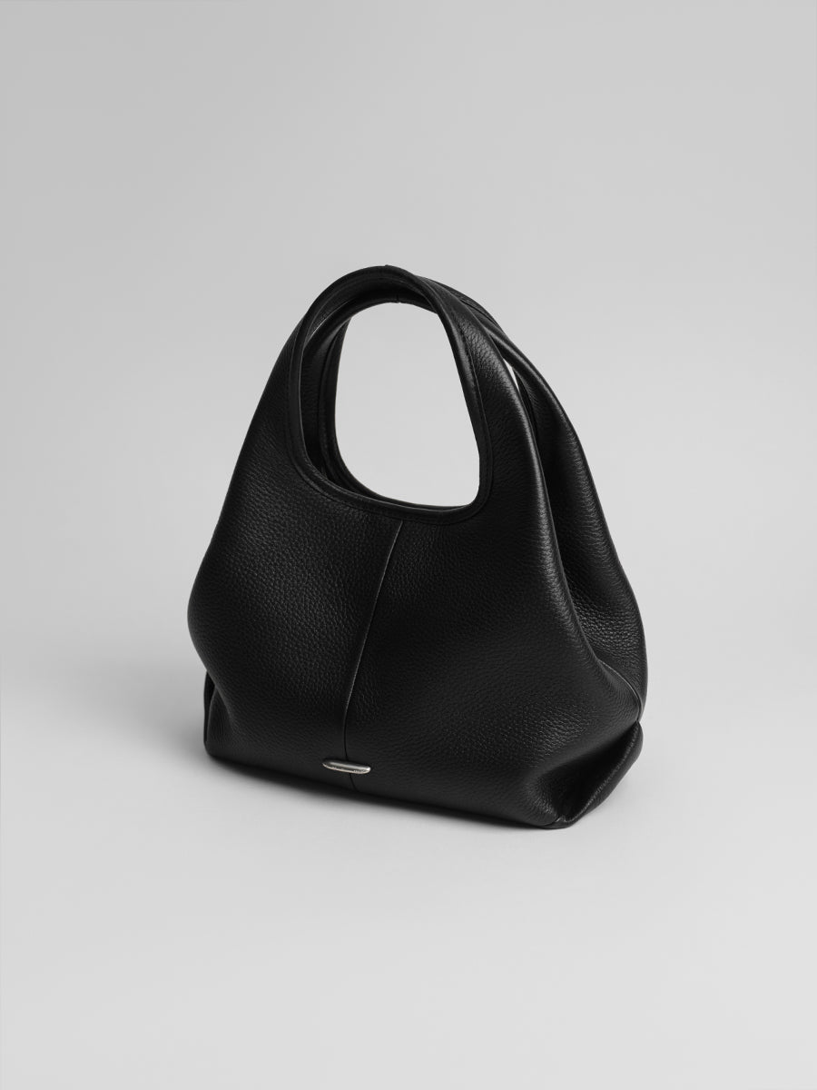 top grain leather minimalist hobo bag
