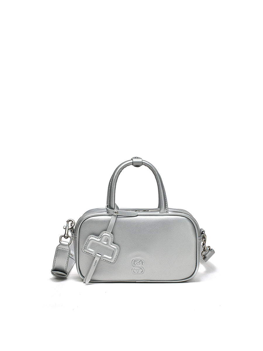 Cowhide laser handbag small square bag