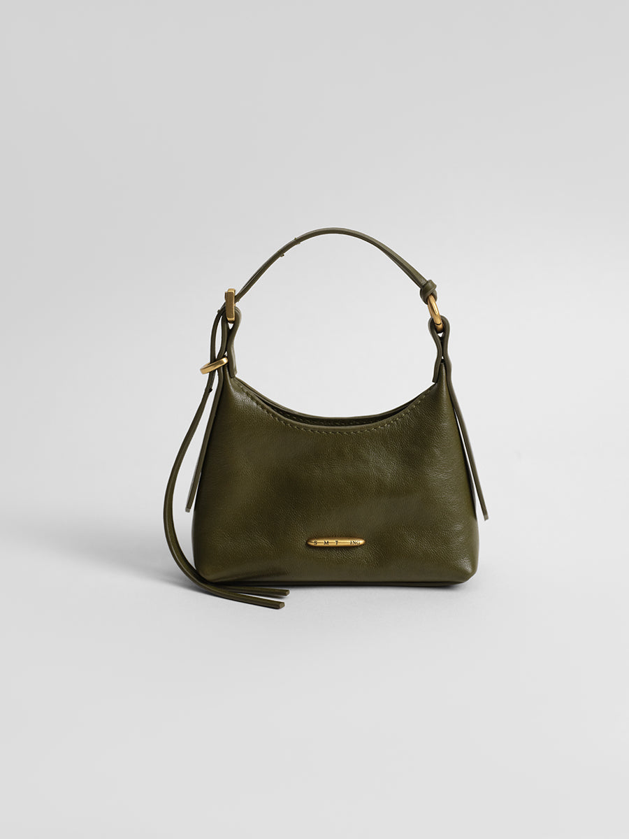 First-layer cowhide mini handbag