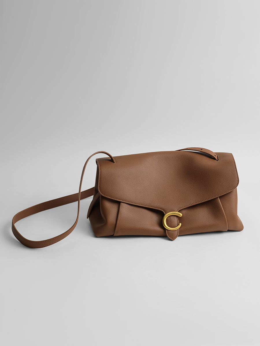 First-layer cowhide underarm bag