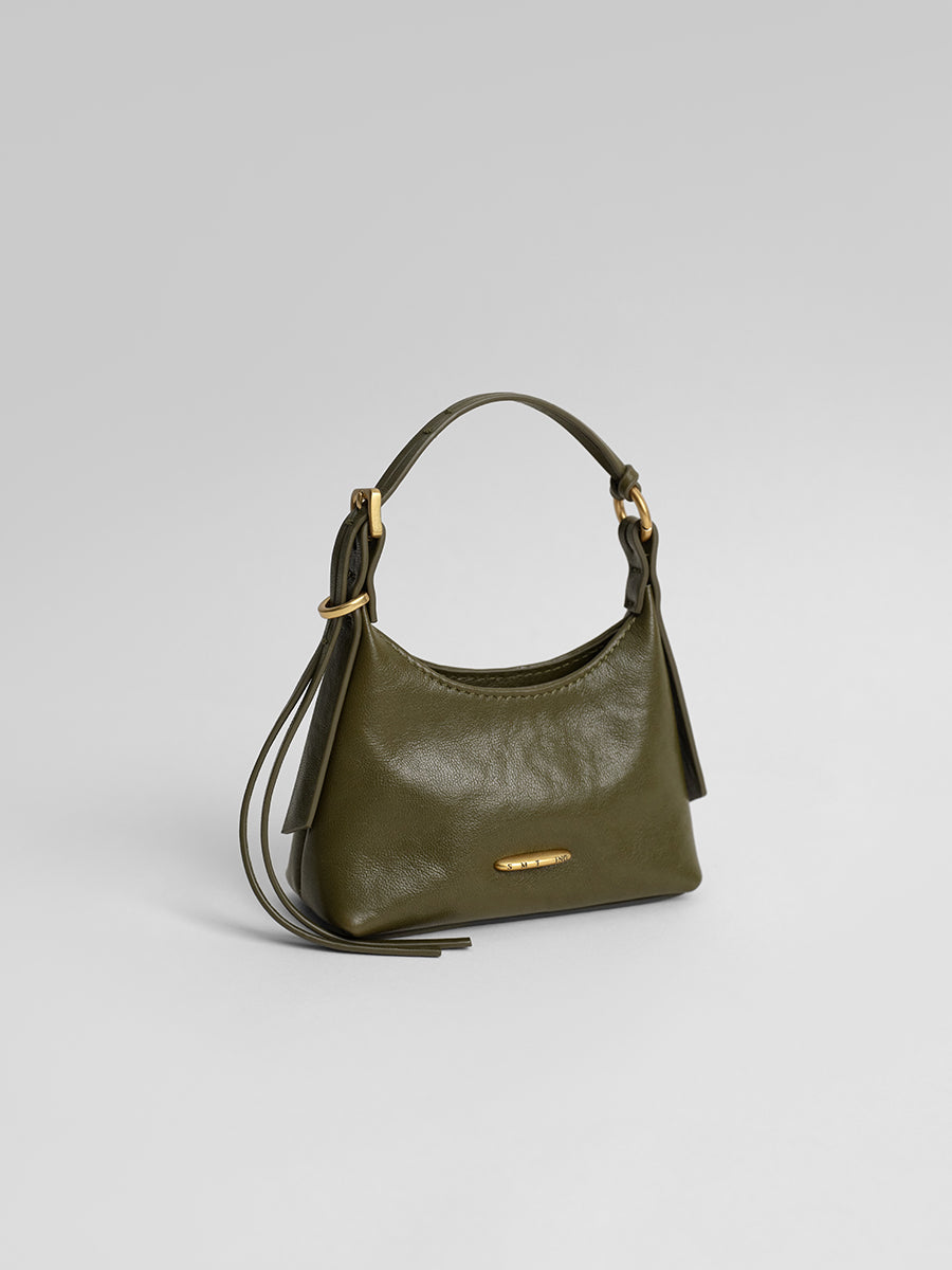 First-layer cowhide mini handbag