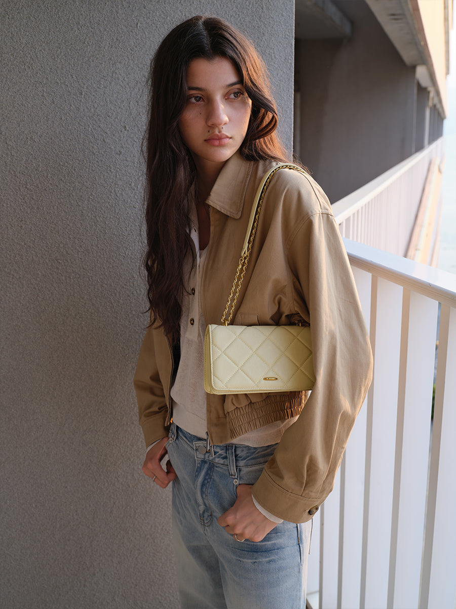 Light luxury diamond quilted chain bag