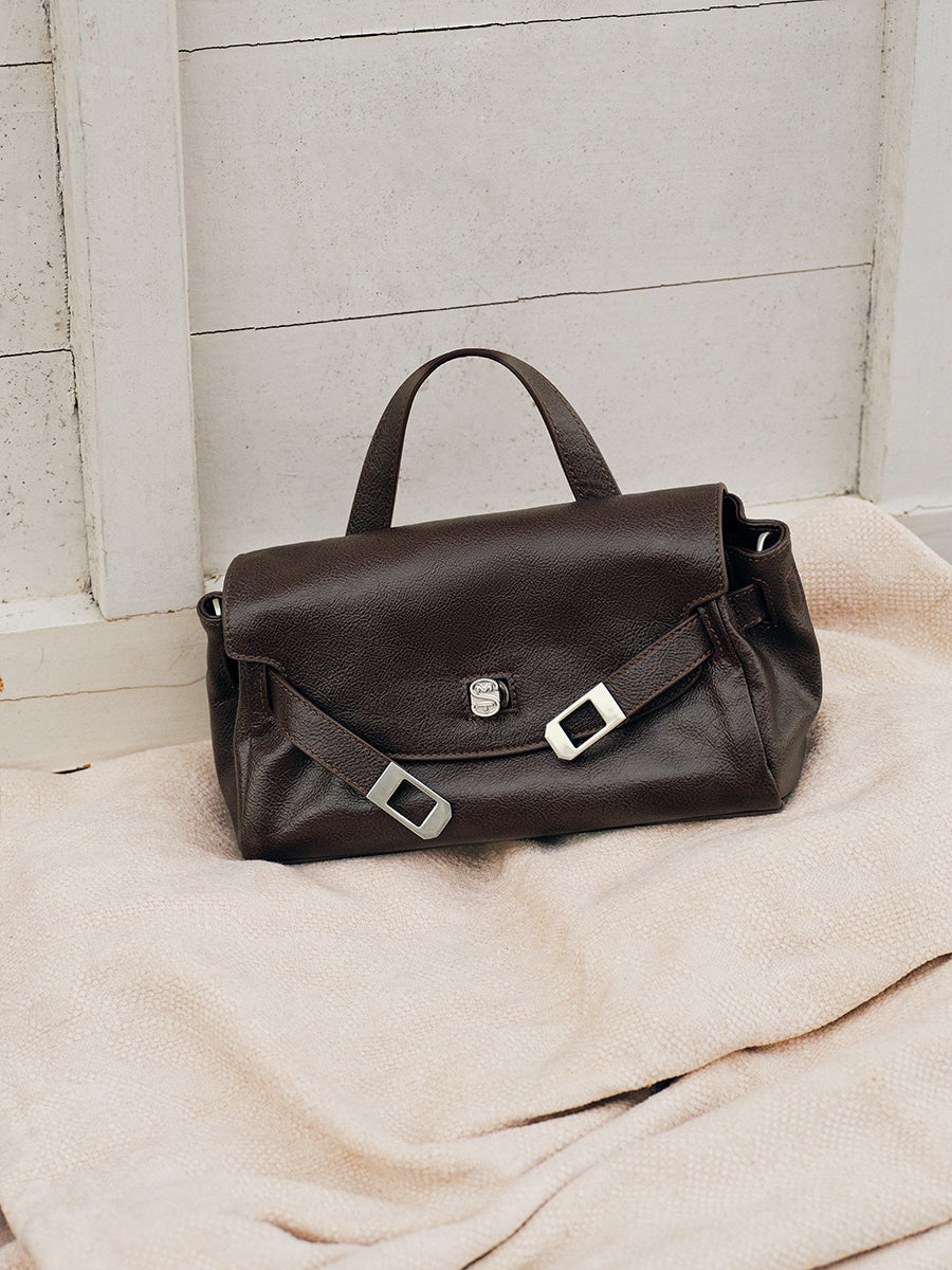 FIRST-LAYER COWHIDE HANDBAG