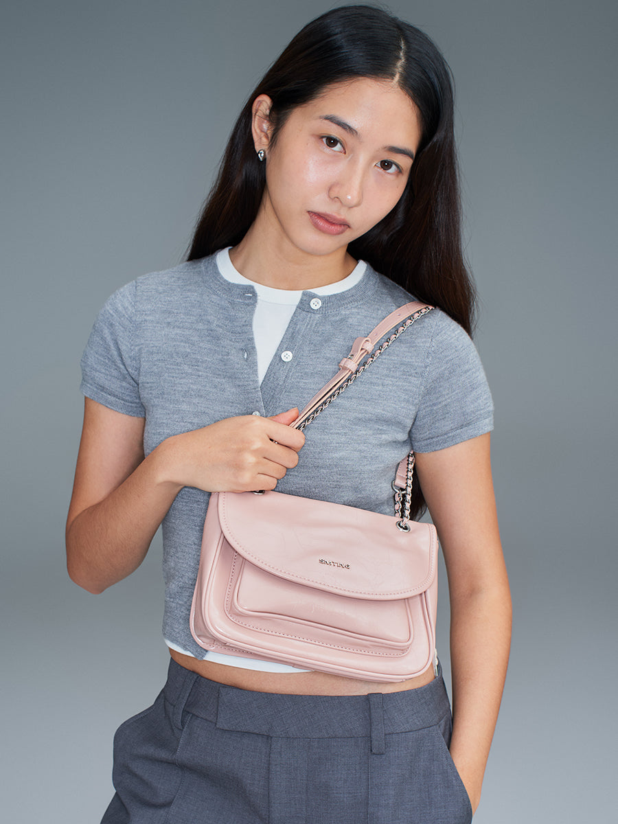 Heartbeat-Chain Bag Square Mini Bag