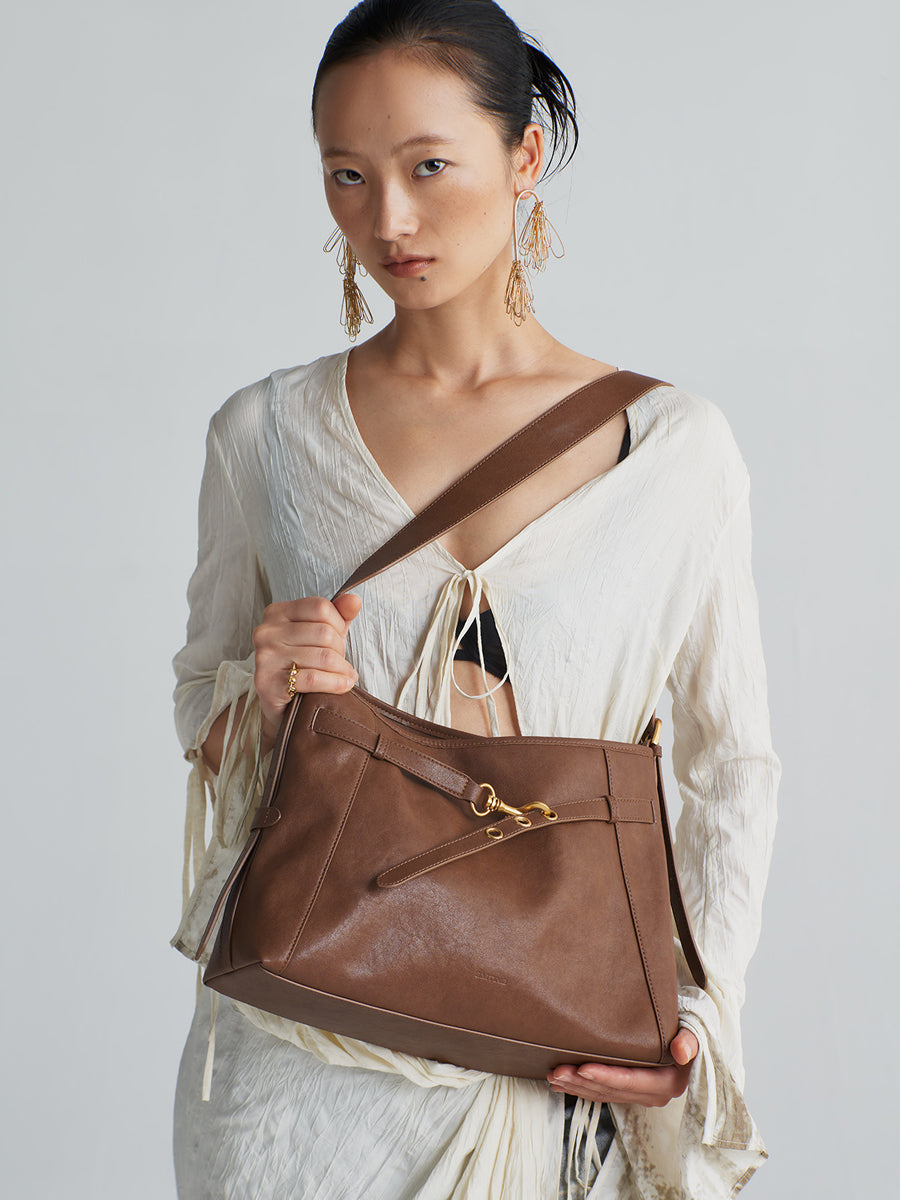 Long time no see-Large Capacity Leather Tote Bag
