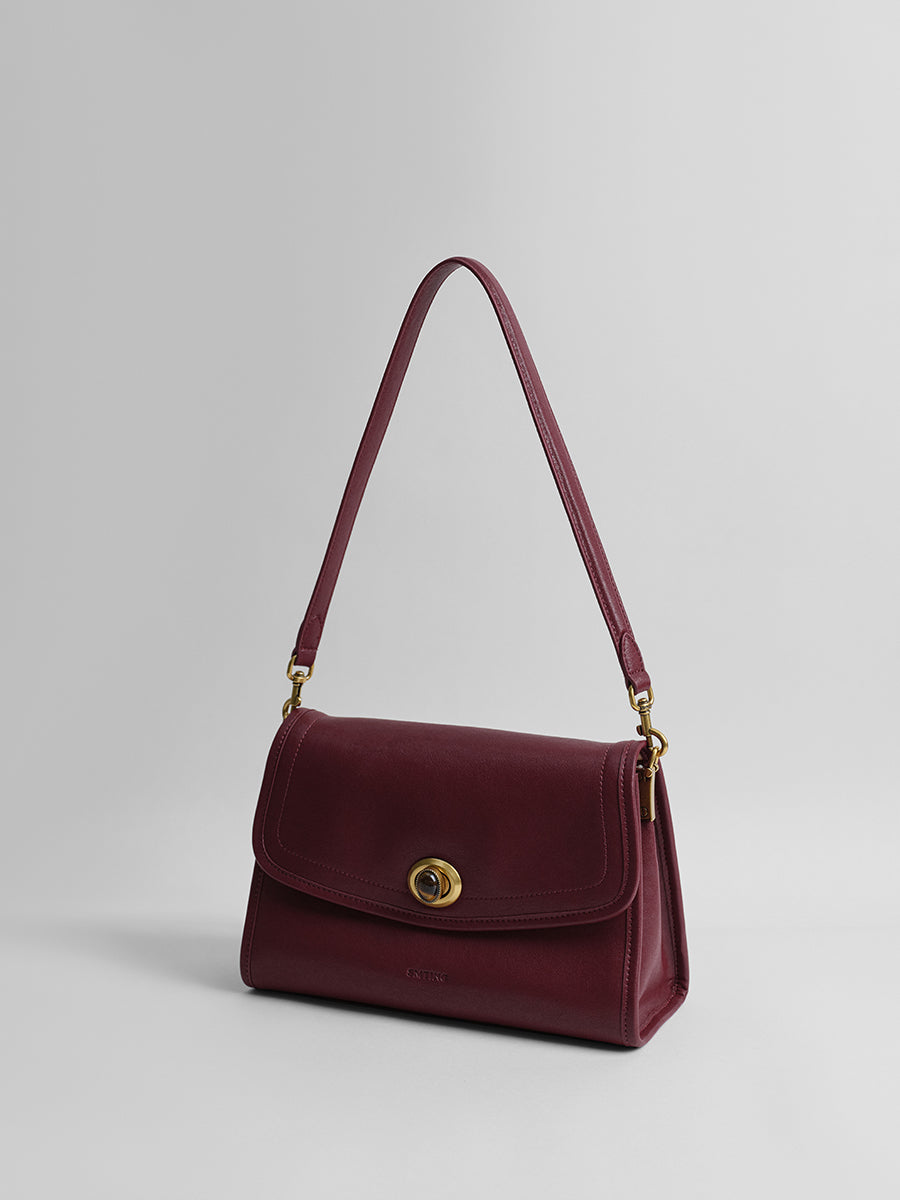 Retro lock shoulder small square bag
