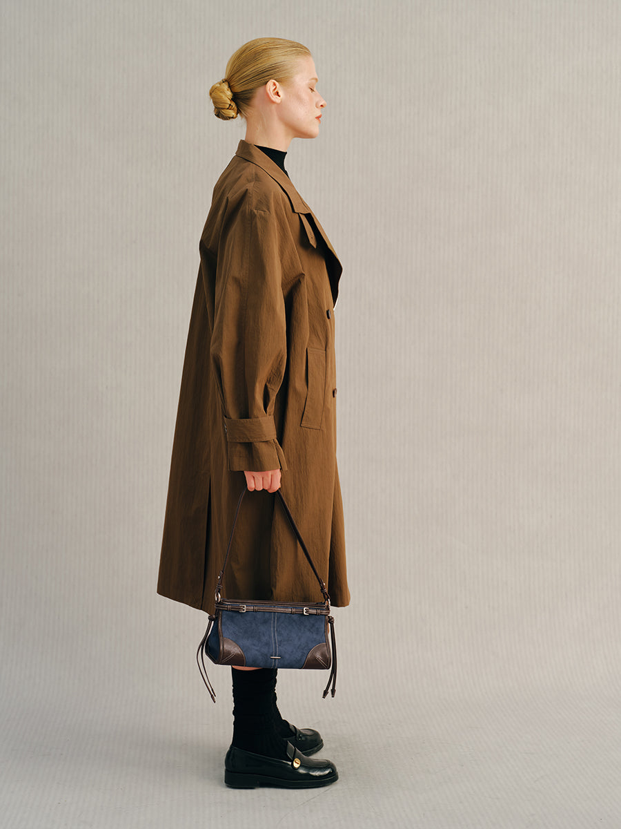 Leather Baguette Single-Shoulder Bag