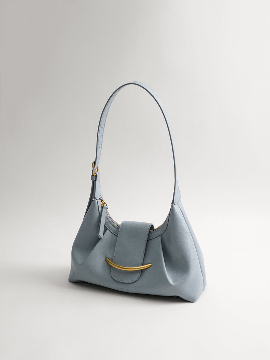 Crescent-shaped delicate hobo bag