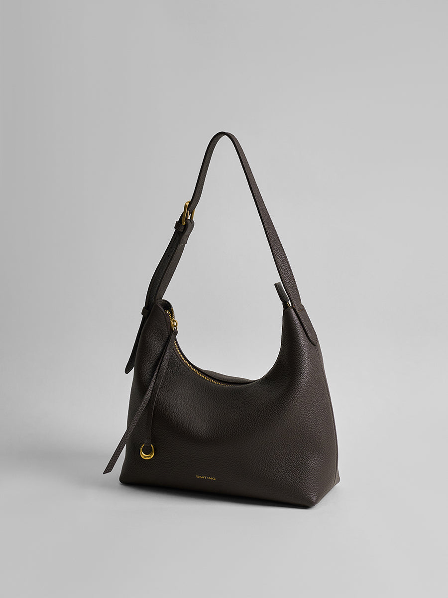 First-layer cowhide minimalist hobo bag