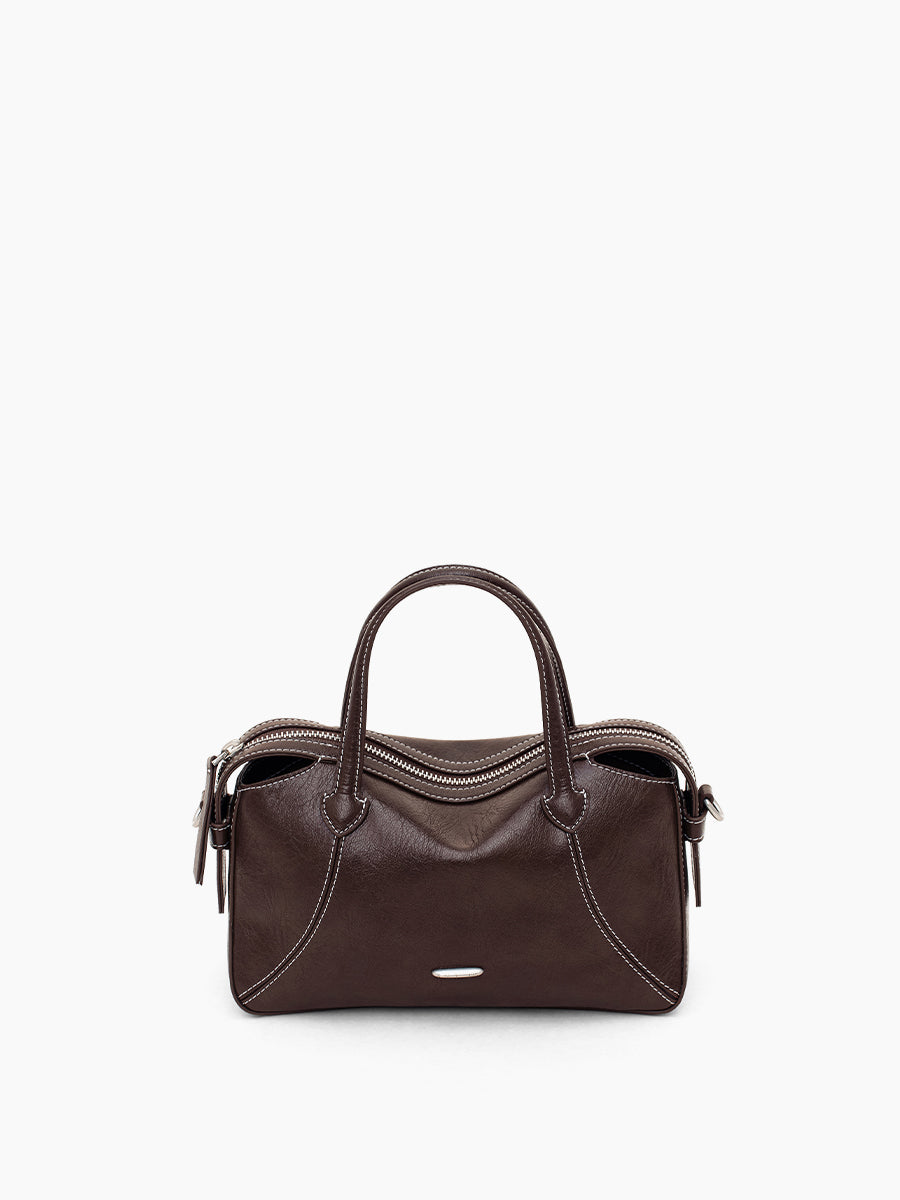 New Leather Boston Bag