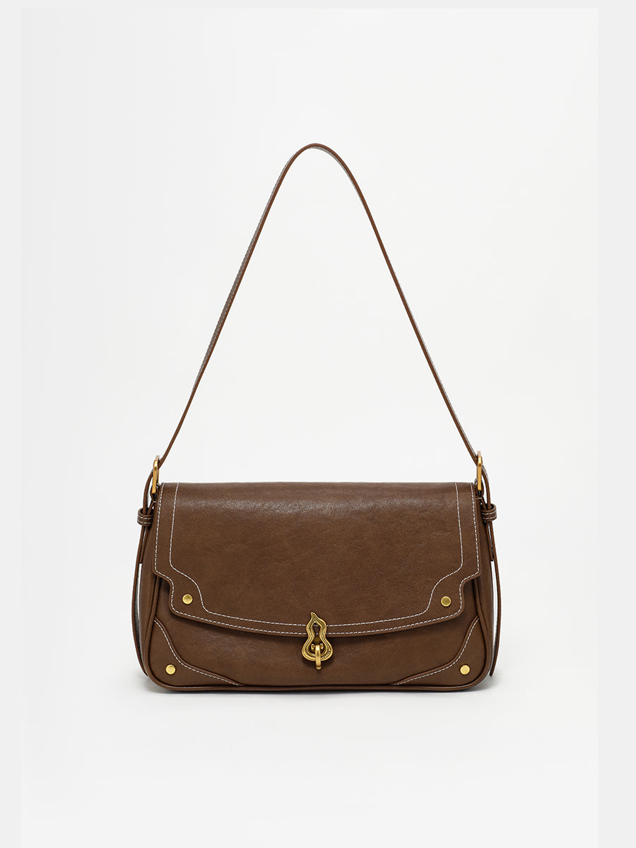 Semi-cooked Cheese-Crossbody Baguette Bag