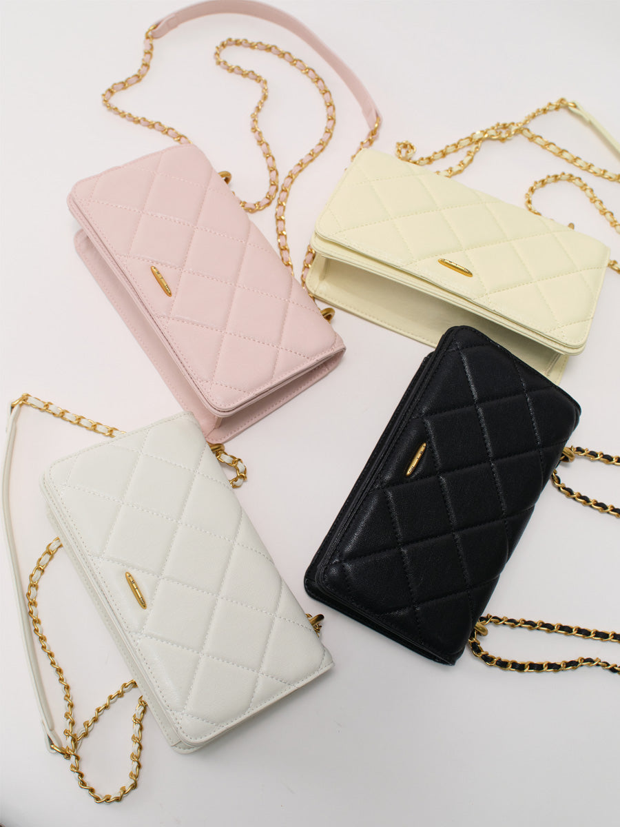 Light luxury diamond quilted chain bag