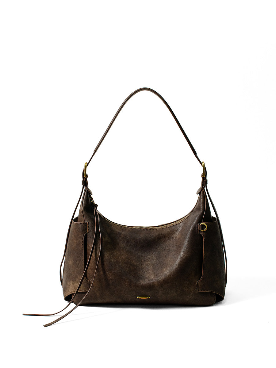 Retro and versatile hobo bag