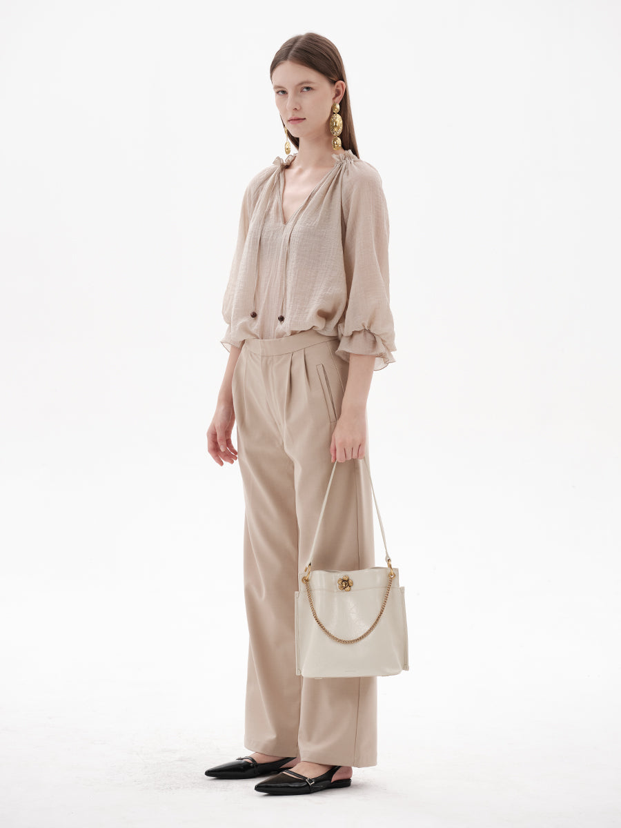Beautiful Woman at Sunset-Large Capacity Bucket Bag