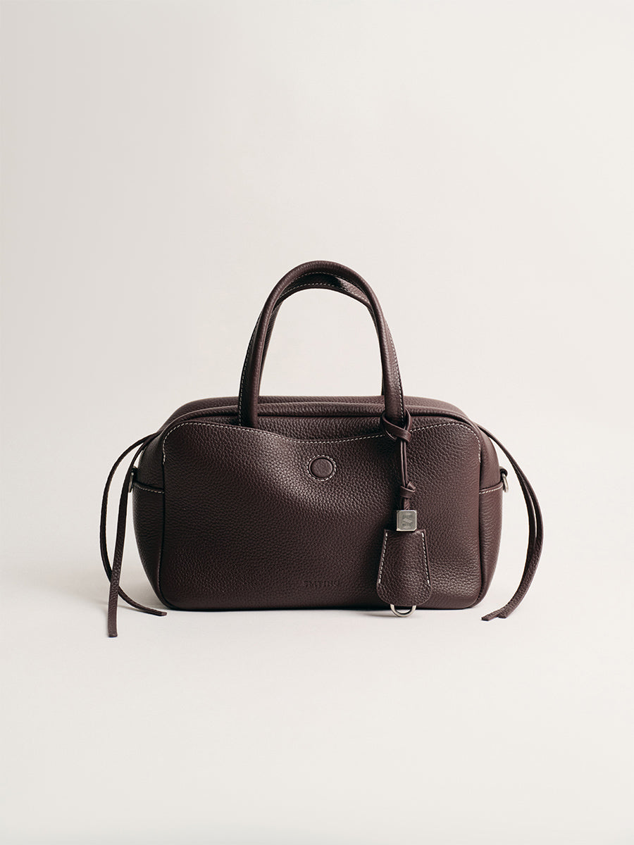 FIRST-LAYER COWHIDE BOSTON BAG