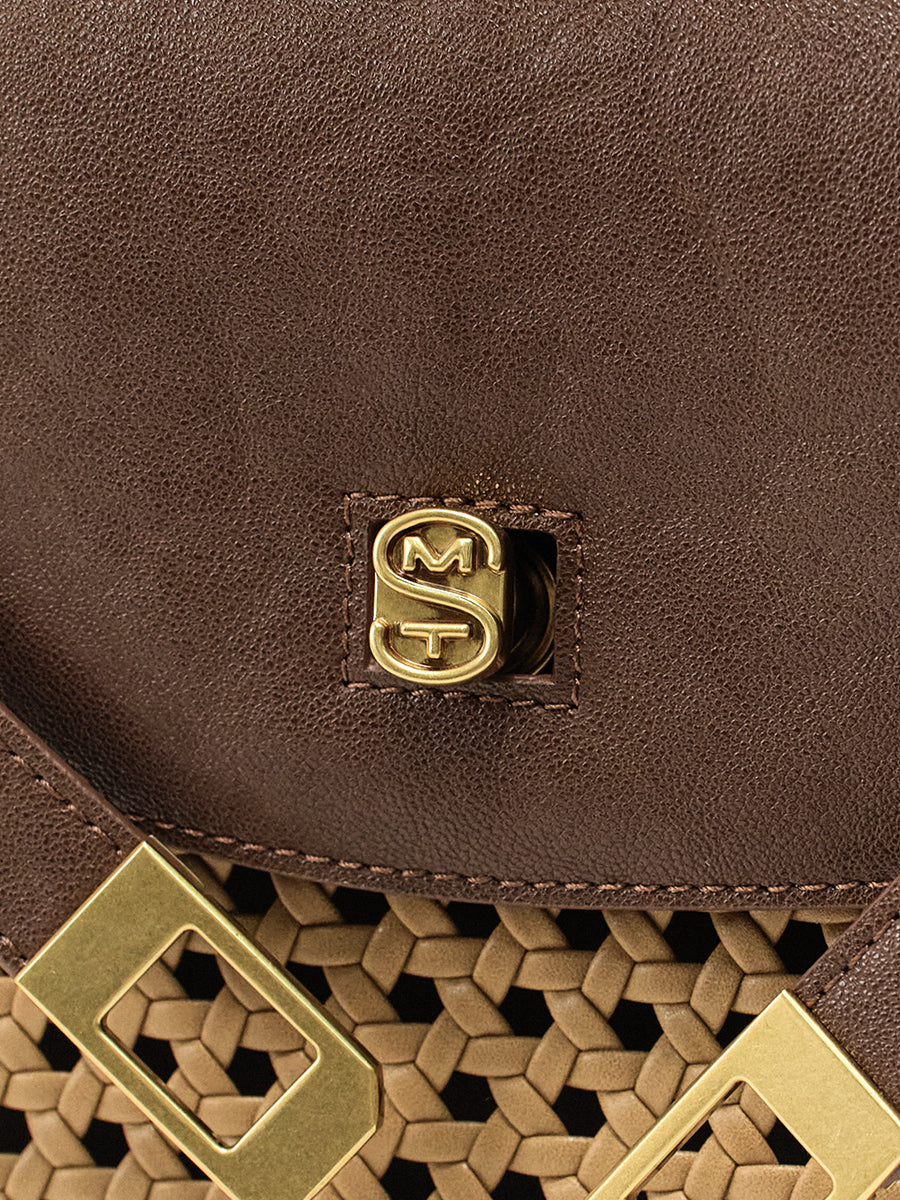 Openwork Woven Kelly Bag