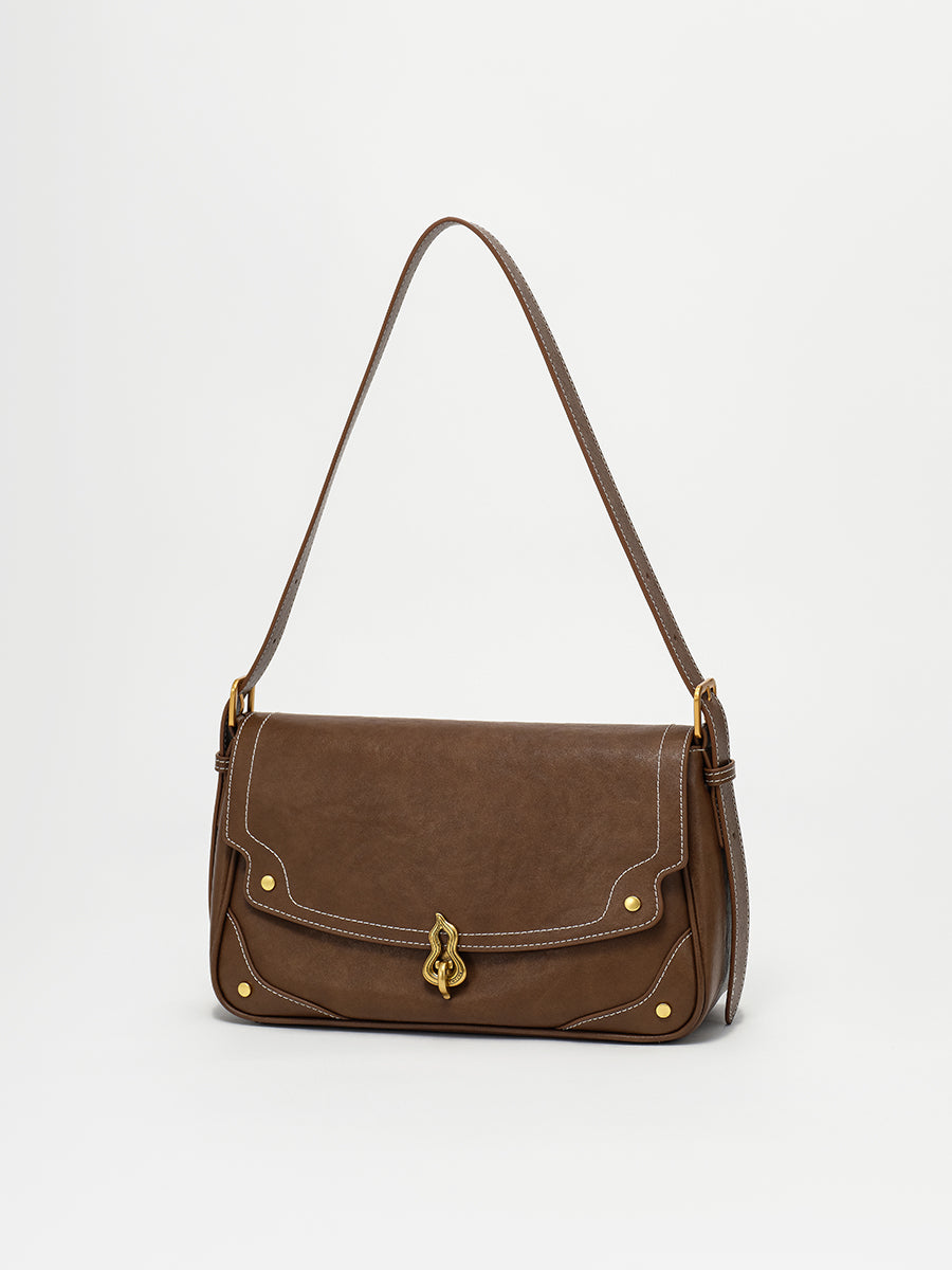 Semi-cooked Cheese-Crossbody Baguette Bag