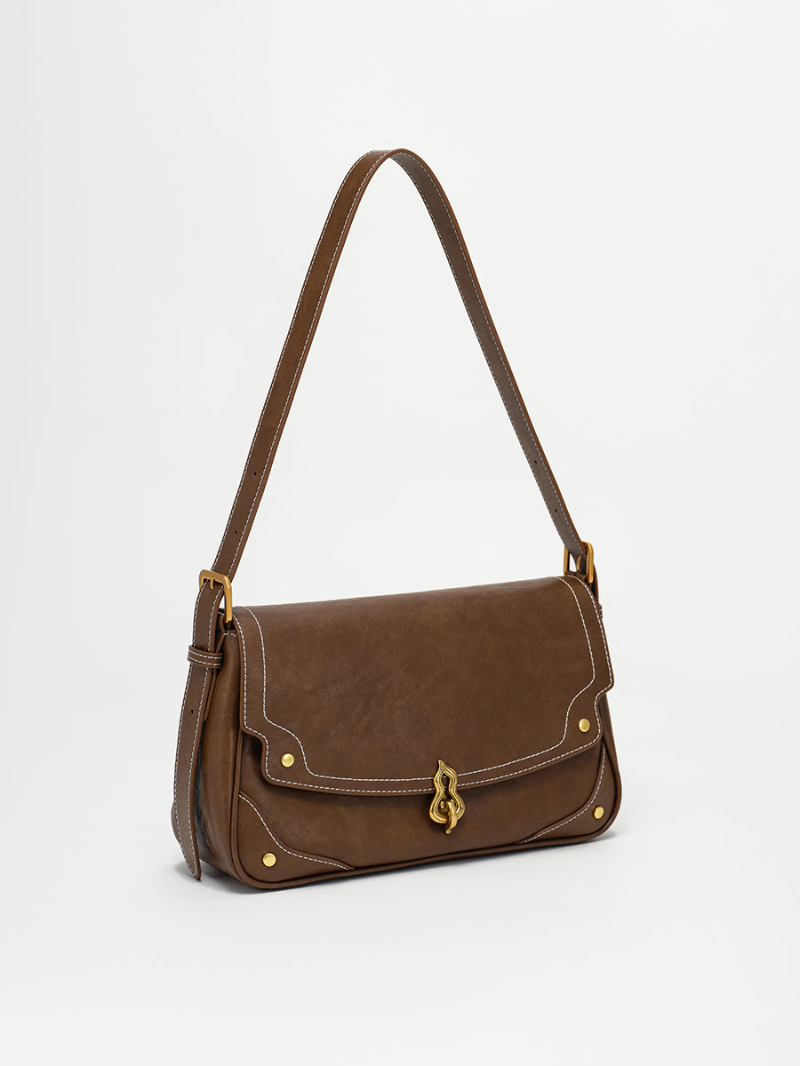 Semi-cooked Cheese-Crossbody Baguette Bag