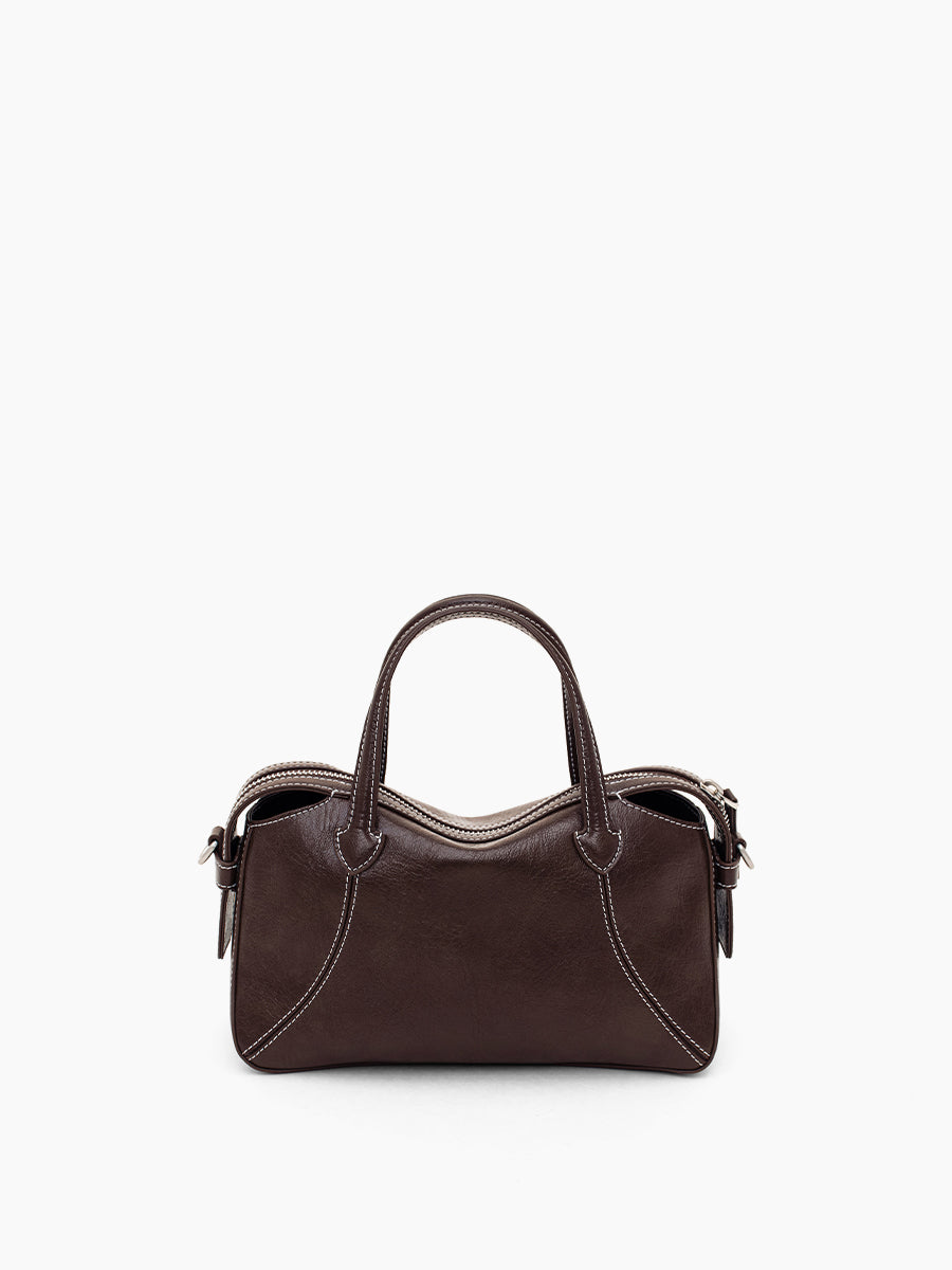 New Leather Boston Bag