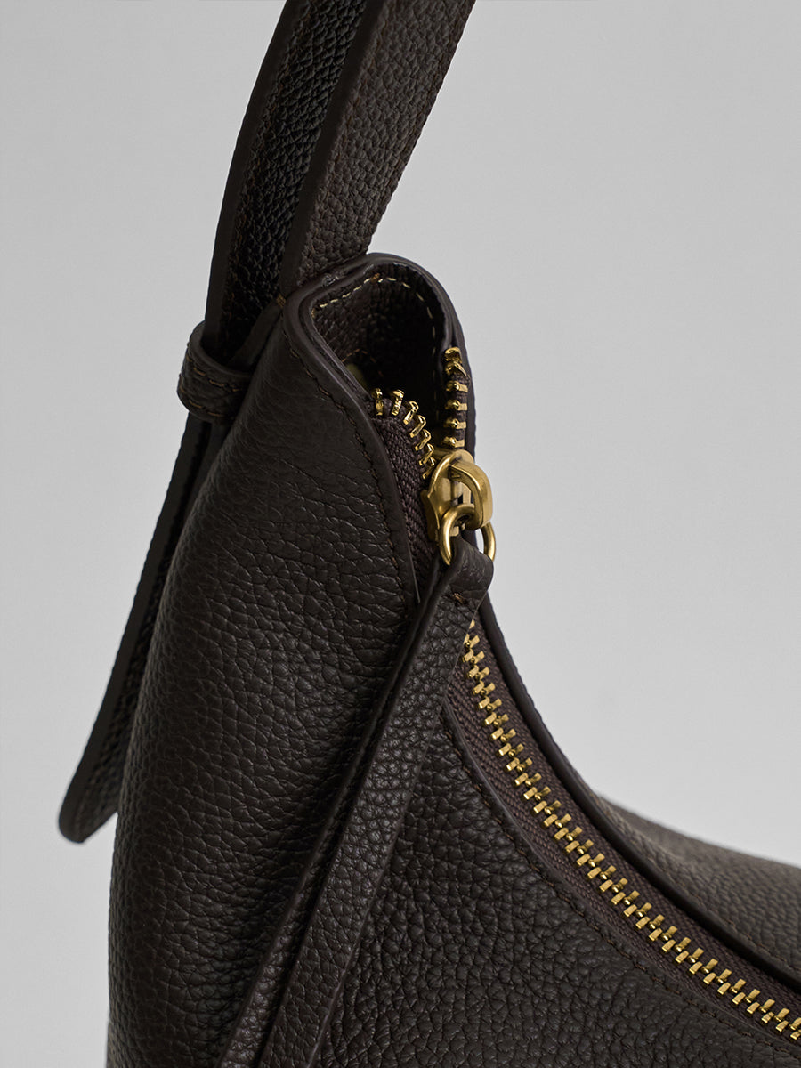 First-layer cowhide minimalist hobo bag