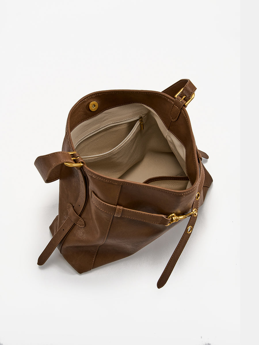 Long time no see-Large Capacity Leather Tote Bag