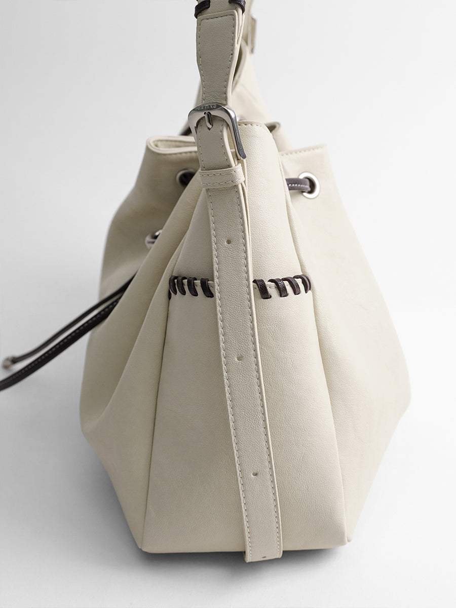 Large-capacity drawstring bucket bag