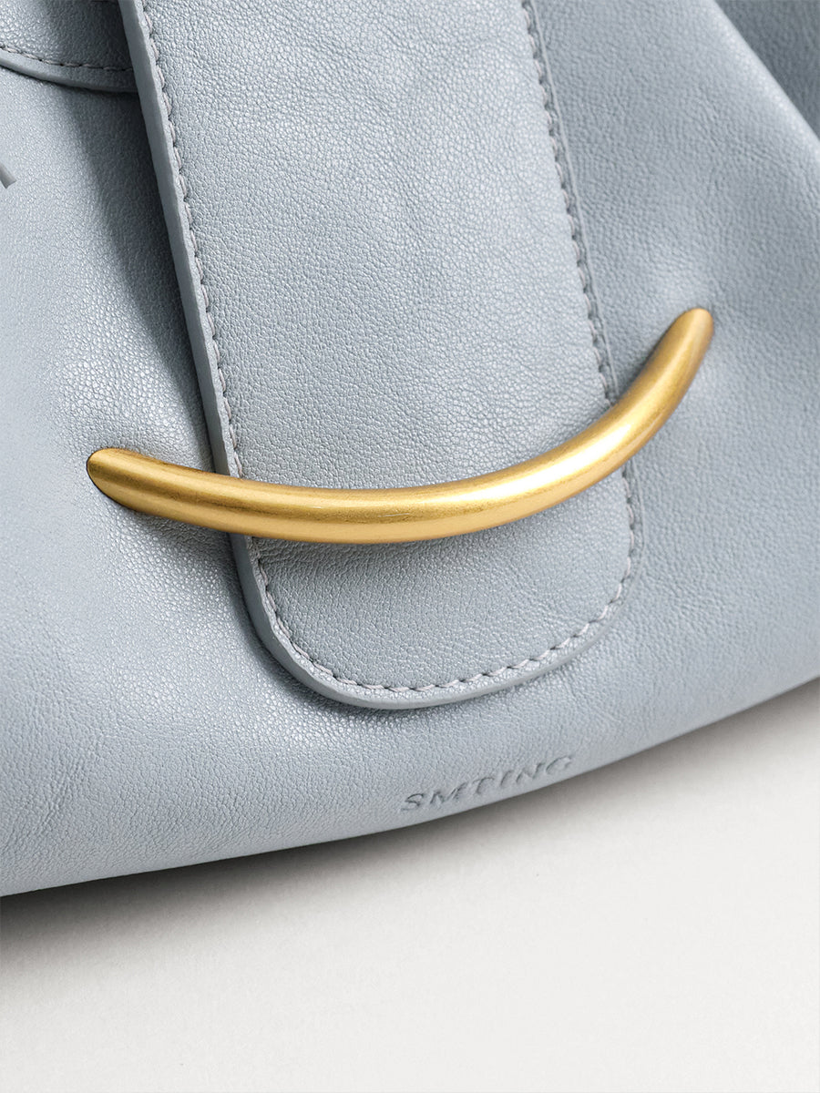 Crescent-shaped delicate hobo bag