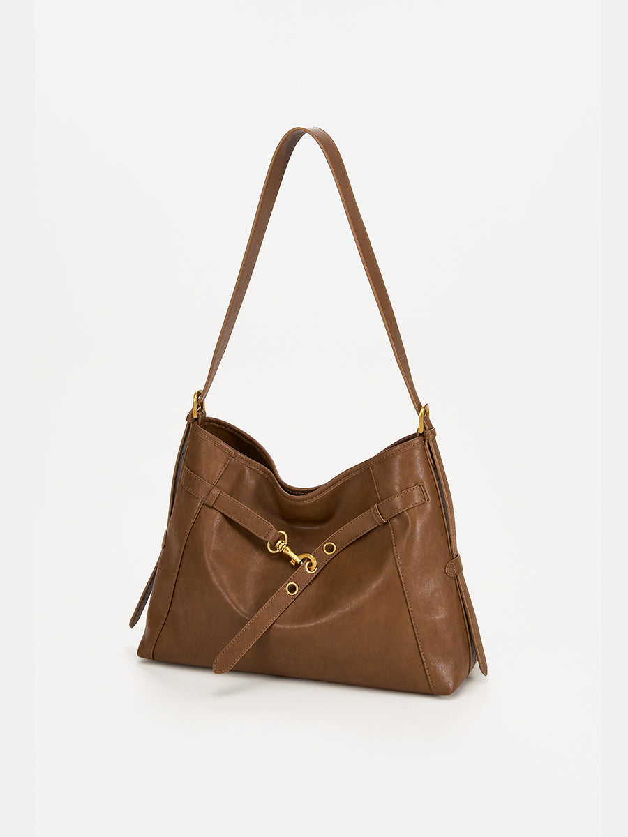 Long time no see-Large Capacity Leather Tote Bag