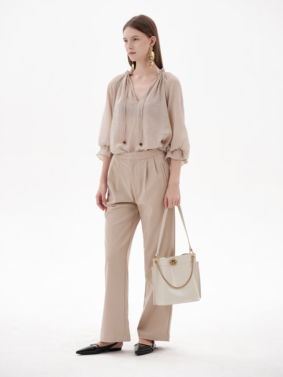 Beautiful Woman at Sunset-Large Capacity Bucket Bag