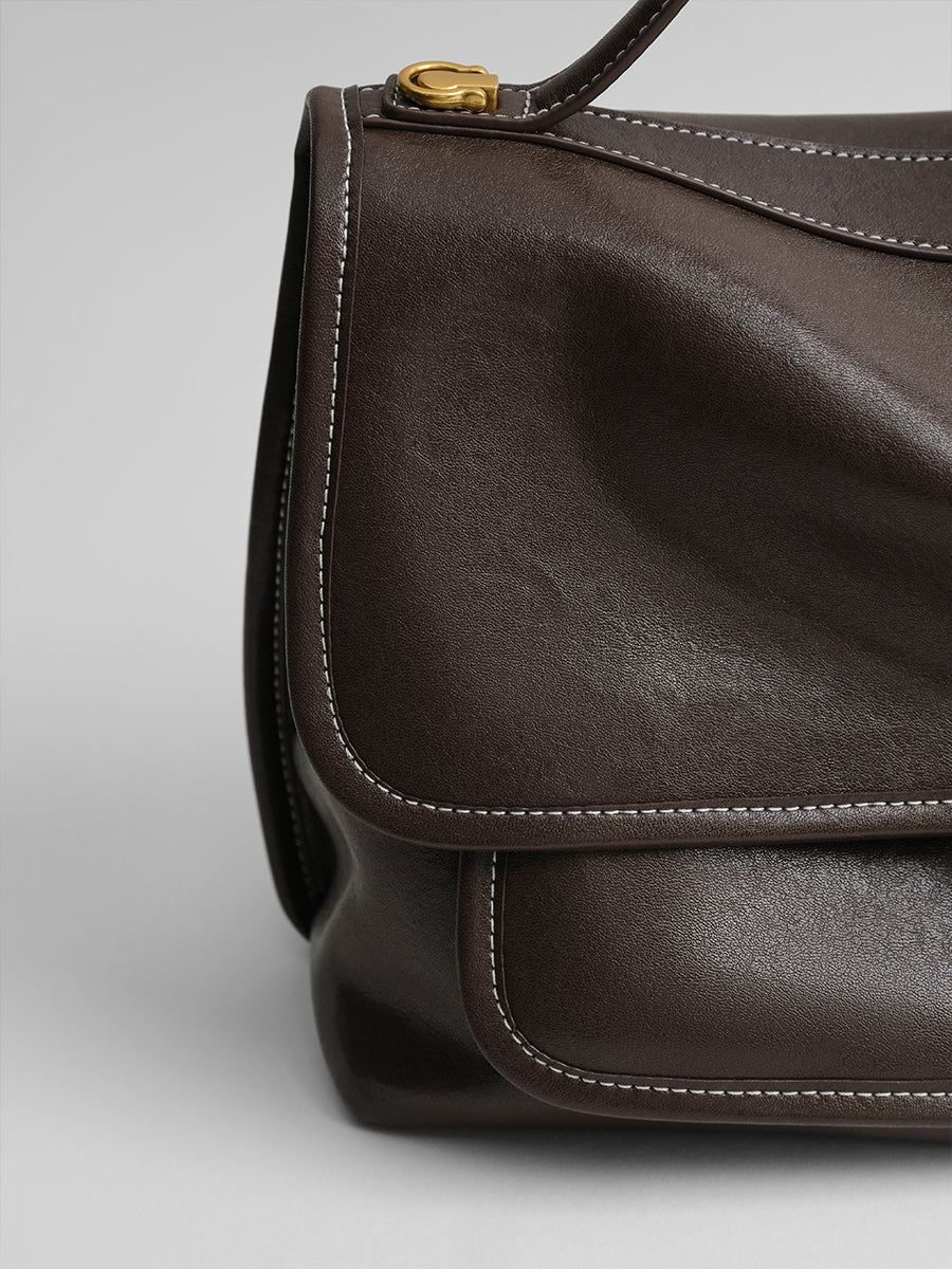 vegetable tanned cowhide messenger bag