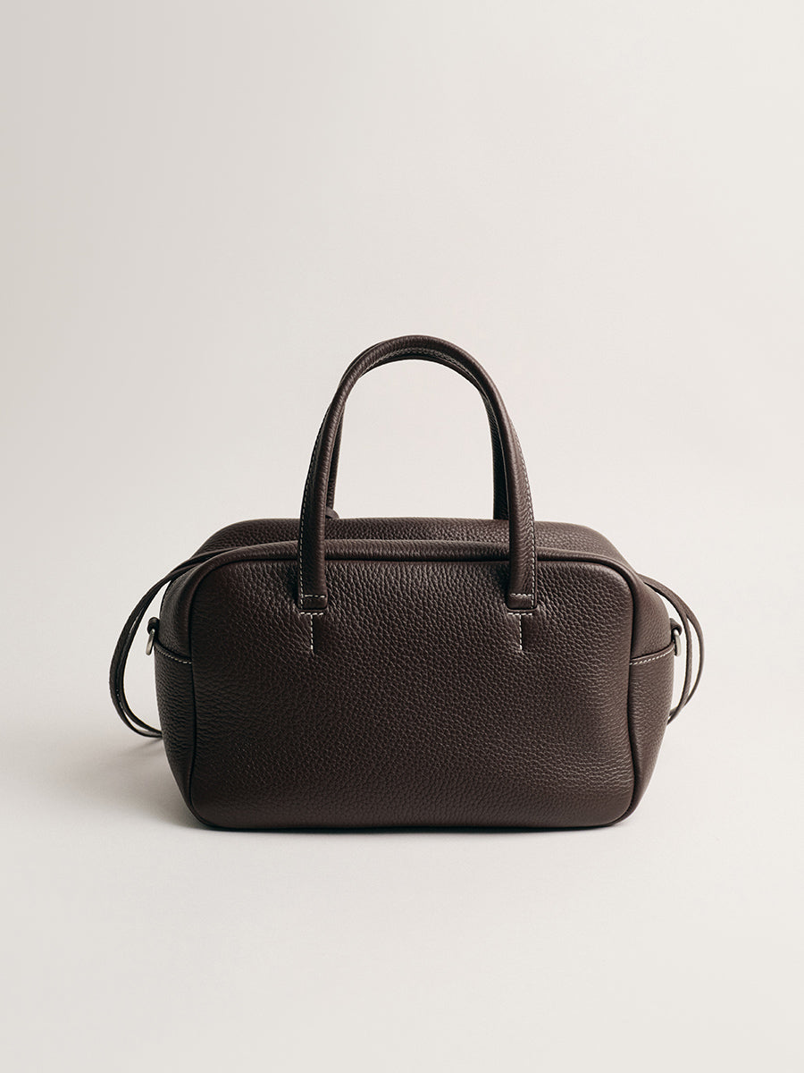 FIRST-LAYER COWHIDE BOSTON BAG