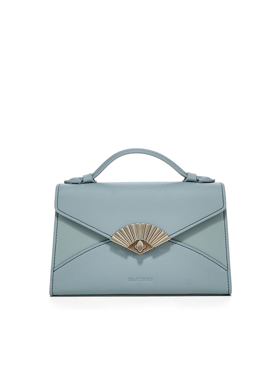 Three-dimensional genuine leather small square bag