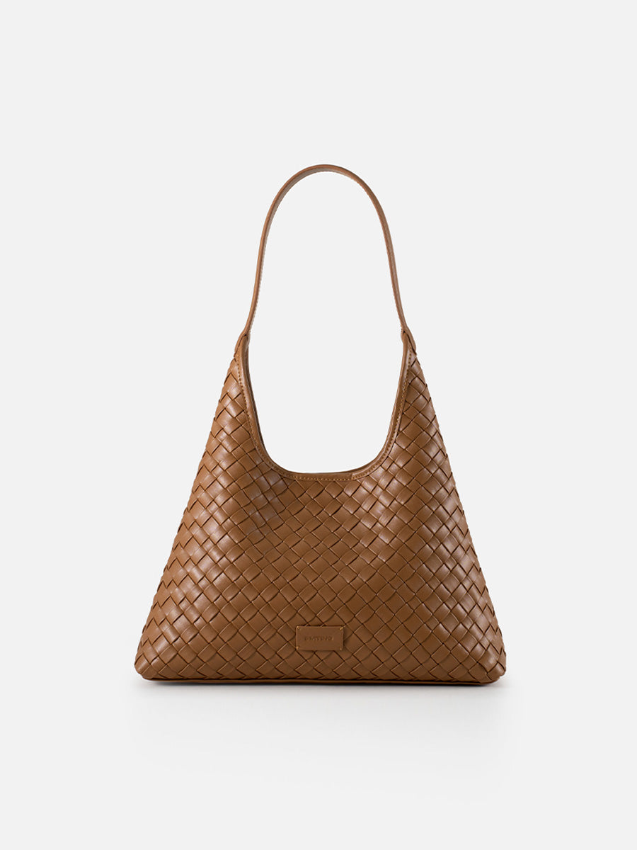 Lazy design woven bag tote bag