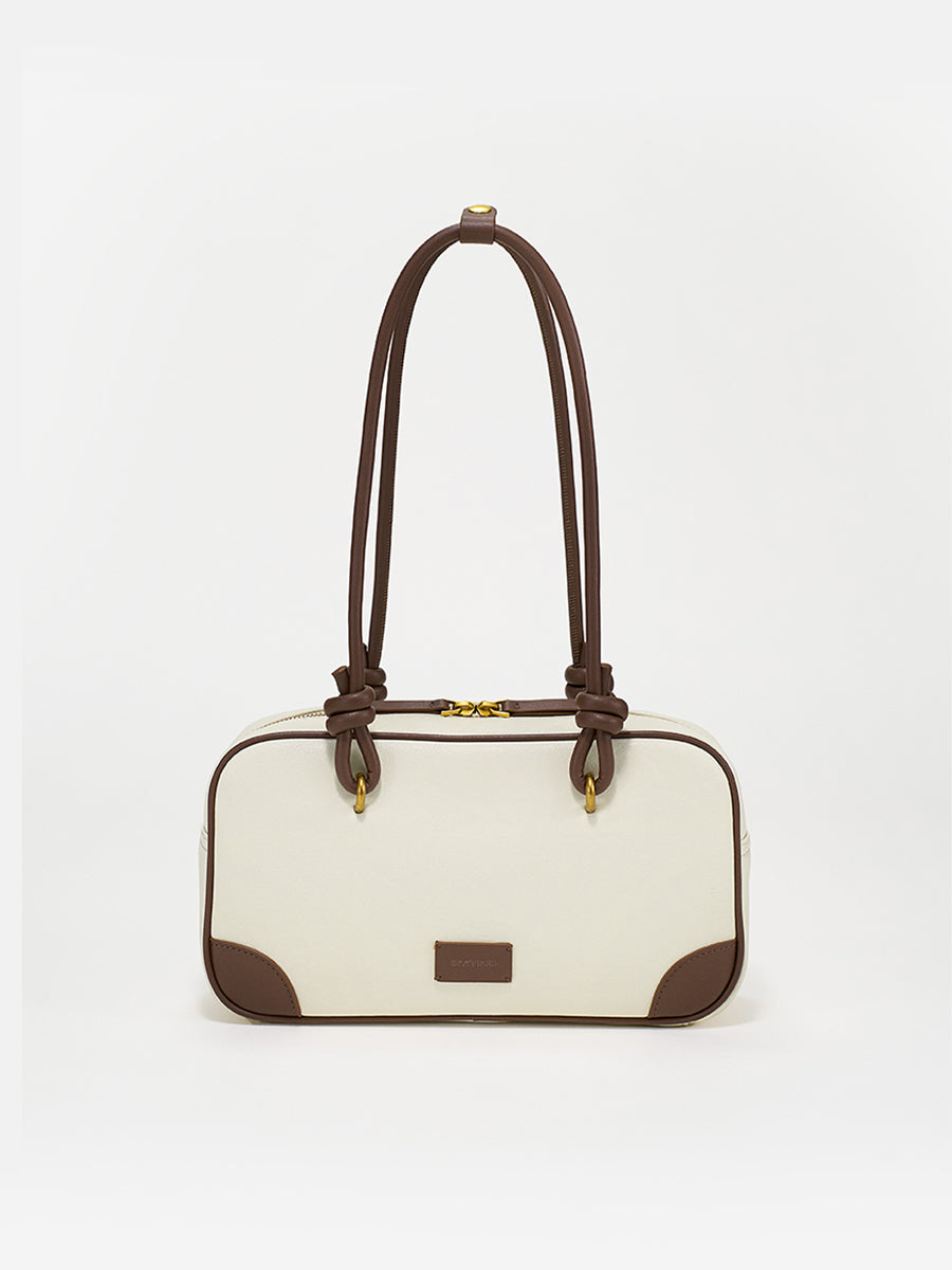 Color-blocking design boston bag