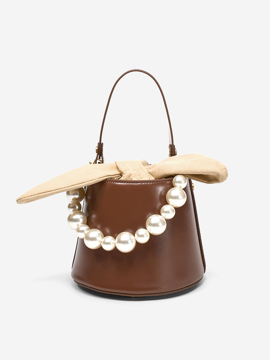 Pearl Chain Bucket Bag