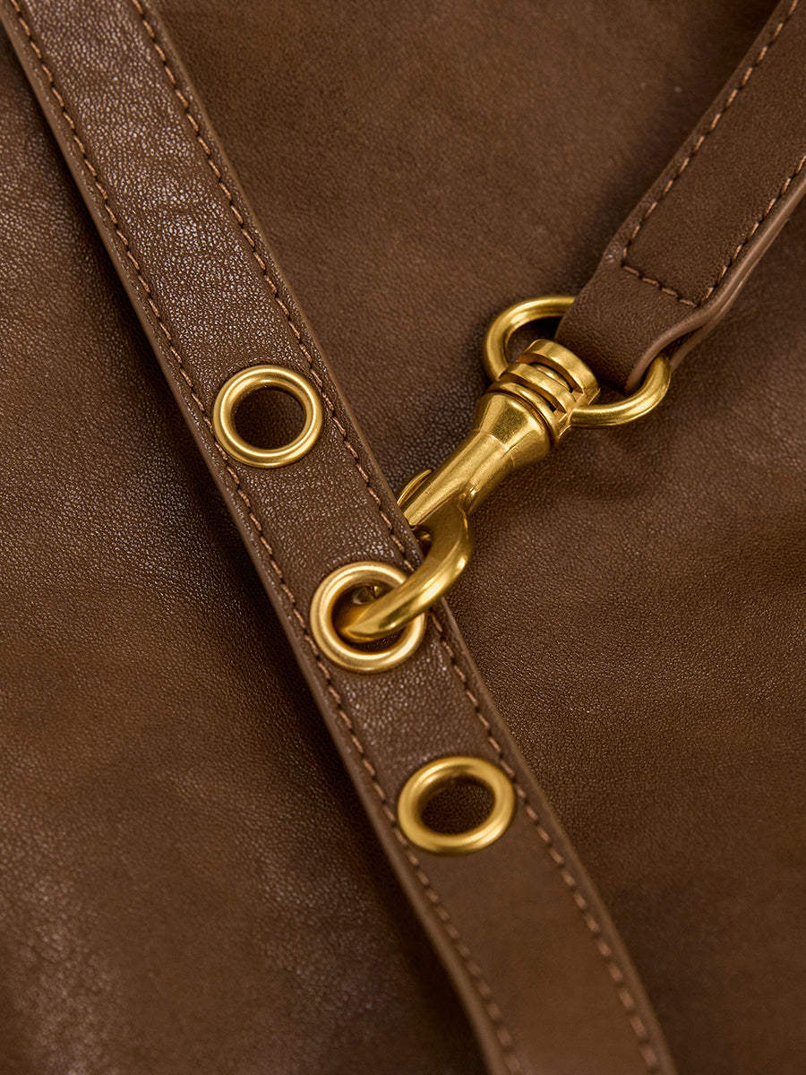 Long time no see-Large Capacity Leather Tote Bag