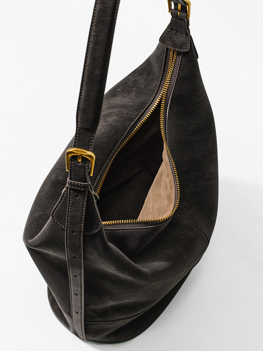 Textured casual water bucket bag