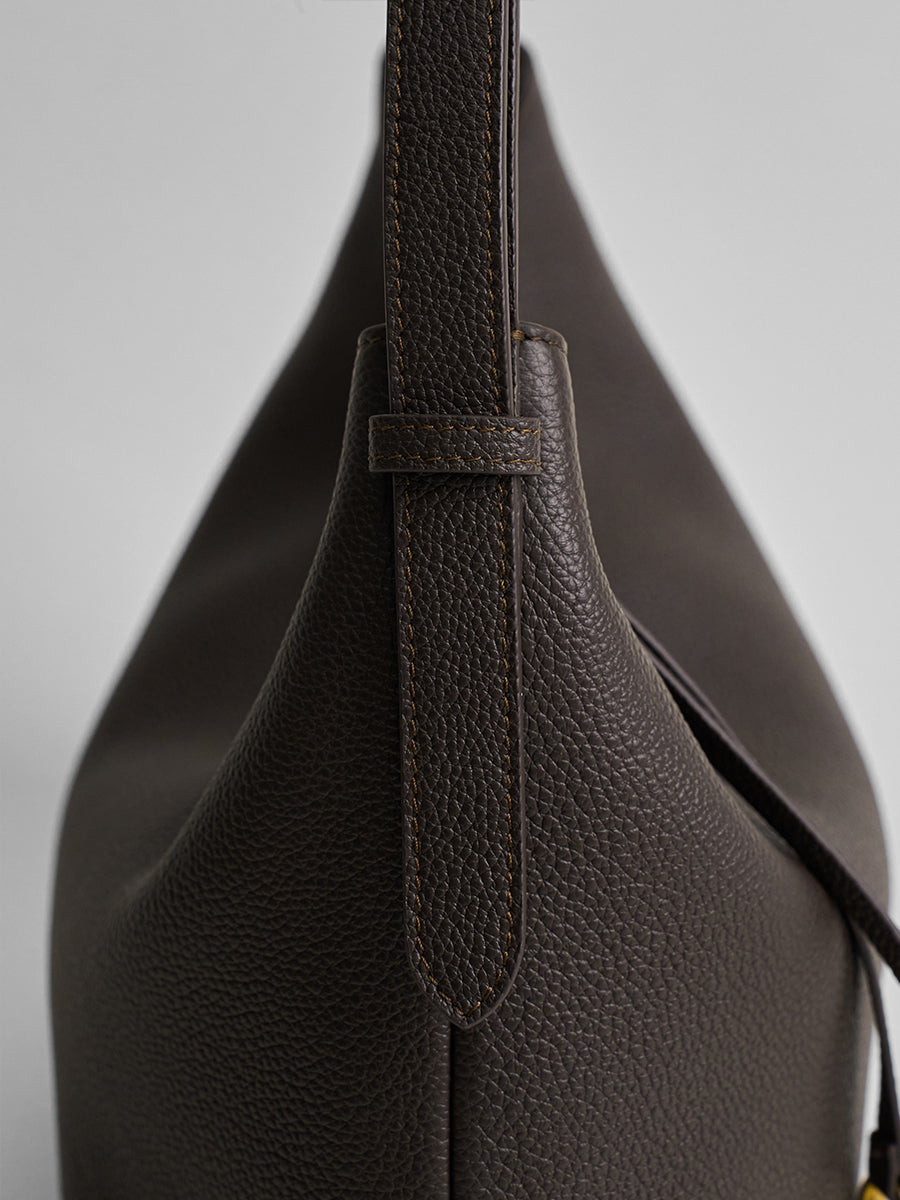 First-layer cowhide minimalist hobo bag
